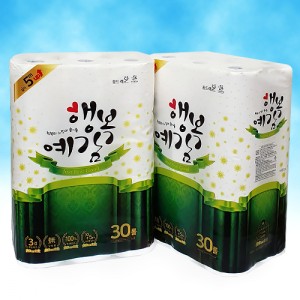 행복예감 천연데코35팩(3겹)/30롤×2팩